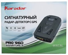 Радар-детектор с GPS Karadar Pro960 signatur радар детектор голосовое оповещение руский Made in Korea