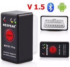 Автосканер NEXPEAK NX101 PRO ELM 327 V1.5 OBD2 Bluetooth 3.0 ДВЕ ПЛАТЫ чип PIC18F25K80