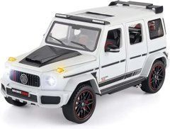 Машинка Gelandewagen Mercedes Brabus G800 модель іграшка дитяча металева колекційна 1:24 Білий