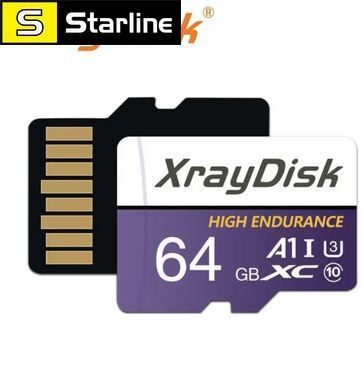 Високошвидкісна Карта пам'яті XrayDisk MicroSD 64 GB U1 A1 V30 C10 + SD Adapter для 4K Ultra HD