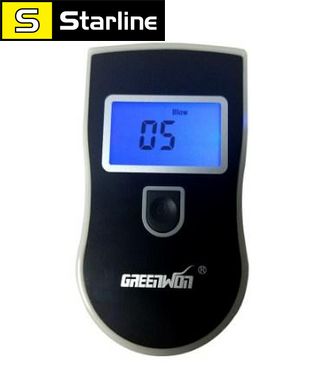 Профессиональный алкотестер Greenwon АТ-818 с экраном электрохимический 5 мундштуков в комплекте ОРИГИНАЛ 100%