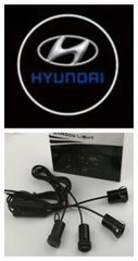 Лазерна підсвітка дверей із логотипом авто HYUNDAI. Проєктор логотипа під машину комплект 2 шт.