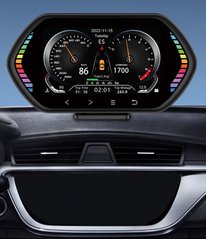 F12 Hud OBD2 Проекционный дисплей Бортовой компьютер GPS Спидометр Автомобильные аксессуары Напряжение об/мин