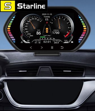 F12 Hud OBD2 Проекционный дисплей Бортовой компьютер GPS Спидометр Автомобильные аксессуары Напряжение об/мин