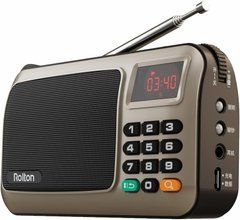 Радіоприймач Rolton W405 Export Edition з FM-радіо Золотистий