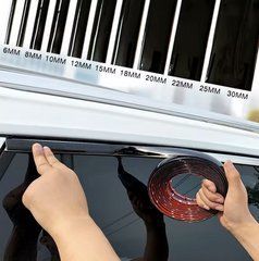 Молдинг лента для авто черный хром антихром, защитная накладка на двери противоударная полоска длинна 5 метров