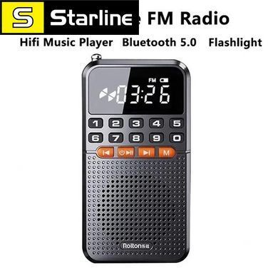 Портативне FM-радіо Rolton T1 кишеньковий Bluetooth 5.0 динамік, TF-карта для відтворення музики.