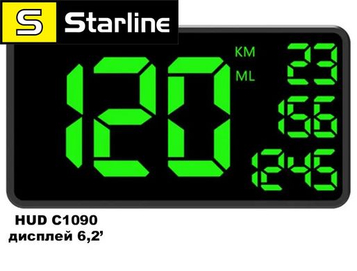 Автомобильный цифровой GPS Спидометр HUB C1090 (екран 6.2 дюймов) Speedometer GPS спидометр 12-24V
