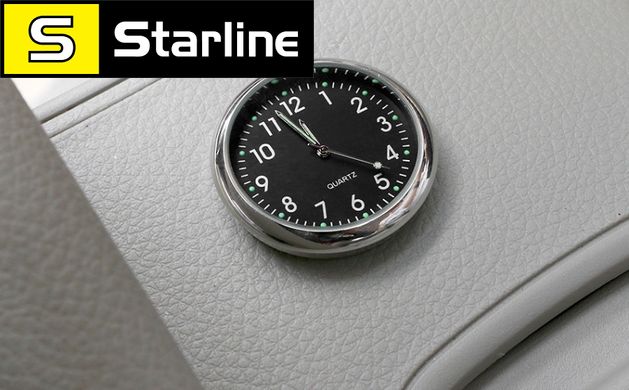 Автомобильные часы Elegant Кварцевые часы в авто Черный циферблат на выбор корпус МЕТАЛЛИЧЕСКИЙ