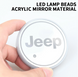 Підсвітка підсклянника в авто RGB з логотипом автомобіля JEEP комплект 2 штуки