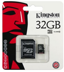 Карта памяти Kingston 32 GB microSDHCclass 10+ SD Adapter SDC10/32GB