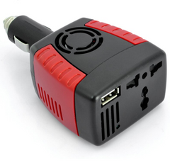 Автомобильный инвертор напряжения, инвертор от прикуривателя 150W 12V 220V USB 2.1 Ампера
