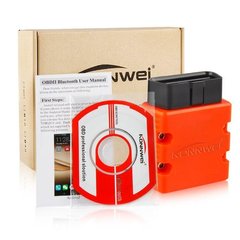 Автосканер Konnwei KW902 OBD 2 ELM327 V1.5 pic18f25k80 Bluetooth 3.0 цвет оранжевый.