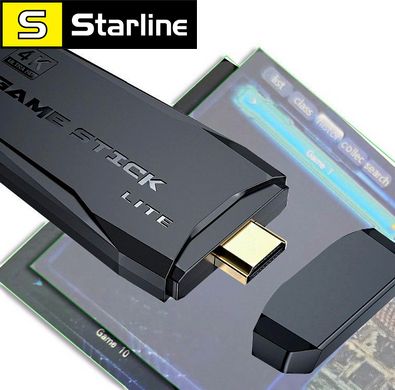 Игровая консоль HDMI Game Stick Lite M8 4K Ultra HD с беспроводными джойстиками Версия 128G