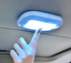 ПЛАФОН / СВЕТИЛЬНИК / ЛАМПА для салона авто + магнитное крепление, цвет свечения белый + USB зарядка, серый