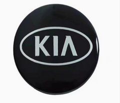 Ковпачки (заглушки) в диски KIA 58 мм 4 шт./комп. Чорний з кругом