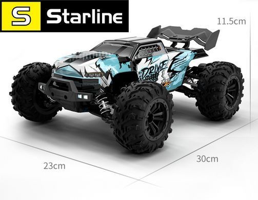 Машинка на радіокеруванні 16102 PRO 1:16 &mdash; безщітковий монстр-трак 4WD до 80 км/год у комплекті 2 акумулятори