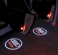 Лазерная Подсветка дверей с логотипом авто Audi. Проектор логотипа под машину комплект 2 шт
