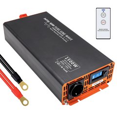 DATOUBOSS Инвертор с чистой синусоидой 1500W (3000W) DC12V AC220V 50Hz с Пультом ДУ