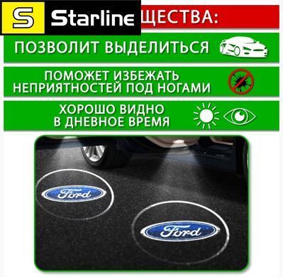 Лазерна Підсвічування дверей з логотипом авто Nissan Ніссан . Проектор логотипу під машину комплект 2 шт
