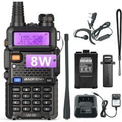 Рация Baofeng Walkie Talkie UV-5R 8W двухдиапазонная радиостанция VHF UHF FM портативный трансивер для охоты 16 км