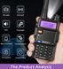 Рация Baofeng Walkie Talkie UV-5R 8W двухдиапазонная радиостанция VHF UHF FM портативный трансивер для охоты 16 км