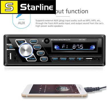 Автомагнітола 12 В AUX FM USB TF-карта кольорові кнопки OLED 1Din MP3-плеєр Bluetooth 4.2 гучний зв'язок + пульт на кермо