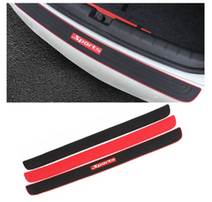 Универсальная защитная накладка на задний бампер Supreme / красно-черная/ черная