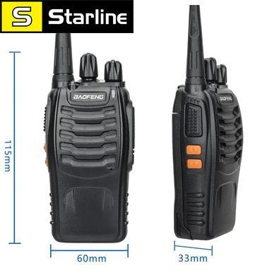 2 штуки Baofeng BF-88E Pro Walkie Talkie Беспроводная рация с возможностью копирования частоты, дальний диапазон UHF 400-470 МГц