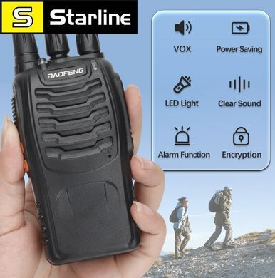 2 штуки Baofeng BF-88E Pro Walkie Talkie Беспроводная рация с возможностью копирования частоты, дальний диапазон UHF 400-470 МГц