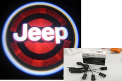 Лазерна підсвітка дверей із логотипом авто JEEP. Проєктор логотипа під машину комплект 2 шт.