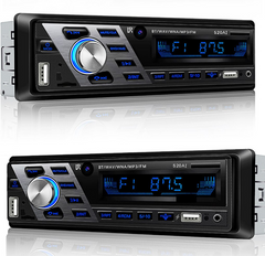Мощная магнитола 80W*4 UT-520 с Bluetooth, автомобильный MP3 плеер с двумя USB портами, 7 режимов подсветки