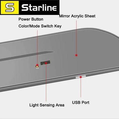 Светодиодная Накладка на порог для двери с зарядкой от USB, беспроводная Магнитная 4 шт LEXUS