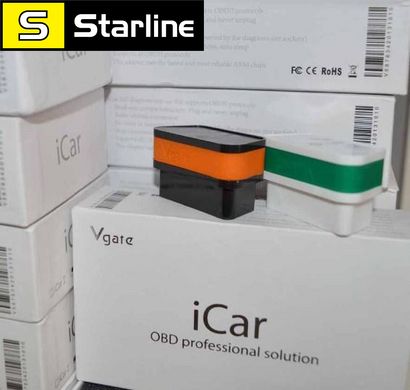 Автосканер Диагностика Vgate iCar2 OBD 2 ELM327 OBD2 WIFI для IOS