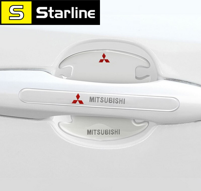 Набір прозорих силіконових накладок для автомобіля 8 шт., захисні накладки під і на ручки силікон MITSUBISHI