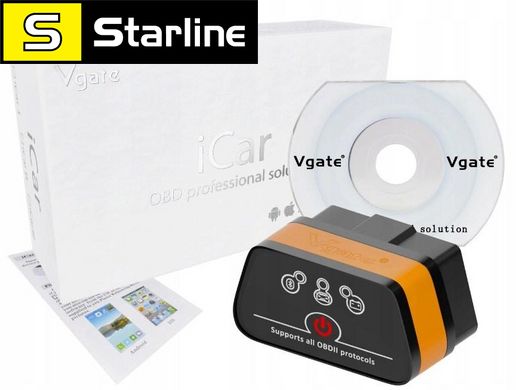 Автосканер Диагностика Vgate iCar2 OBD 2 ELM327 OBD2 WIFI для IOS