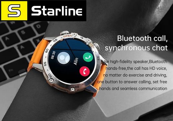 Розумний годинник, виклик через Bluetooth, спортивний фітнес-трекер, водонепроникний IP67 для Android IOS, K52, 1,39 дю