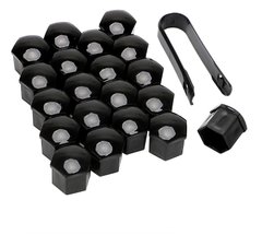 Защитные Колпачки (накладки, крышки) на колесные болты 21 мм (20шт + съемник в подарок). Черные