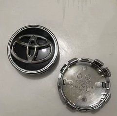 Колпачки (заглушки) в диски TOYOTA 62 мм 4 шт/компл Черный хром
