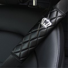 Накладка на автомобільний ремінь безпеки з екошкіри з короною