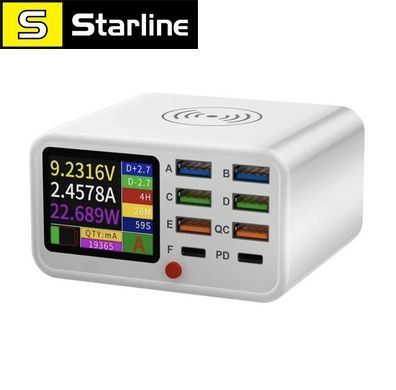 Багатофункційний 8-портовий USB бездротовий зарядний пристрій для швидкого заряджання мобільного телефона