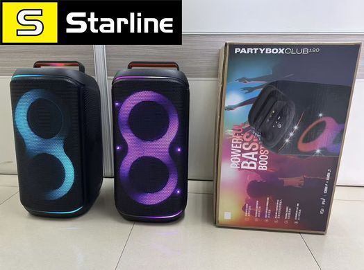Акустична система JBL PartyBox Club 120 з мікрофоном колонка для вечірок на відкритому повітрі, танцювальних заходів