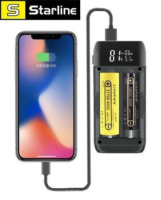 Зарядний пристрій зі швидким заряджанням QC3.0 і входом Type-C PowerBank LiitoKala Lii-MP2 Charger 2x18650 / 21700
