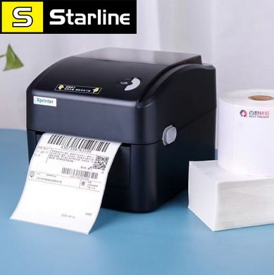 Термопринтер Нова Почта Принтер этикеток Xprinter XP-420B USB+Bluetooth чёрный корпус