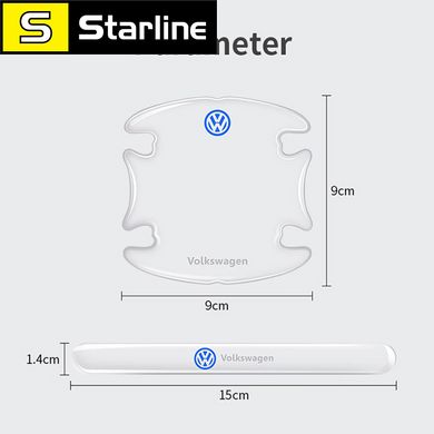 Набор прозрачных силиконовых накладок для автомобиля 8 шт, защитные накладки под и на ручки силикон LEXUS