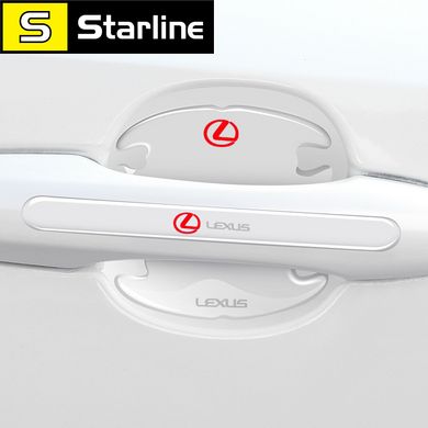 Набор прозрачных силиконовых накладок для автомобиля 8 шт, защитные накладки под и на ручки силикон LEXUS
