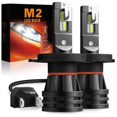 Светодиодные LED автолампы M2 LED BULB цоколь H4, CREE, 28Вт, 9-32В, 6000Lm, 6500K комплект 2 штуки