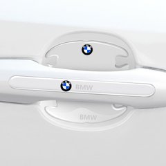 Набор прозрачных силиконовых накладок для автомобиля 8 шт, защитные накладки под и на ручки силикон BMW