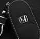 Шкіряна ключниця, автоключниця, ключниця чорна в подарунковій коробці з логотипом HONDA