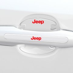 Набор прозрачных силиконовых накладок для автомобиля 8 шт, защитные накладки под и на ручки силикон JEEP